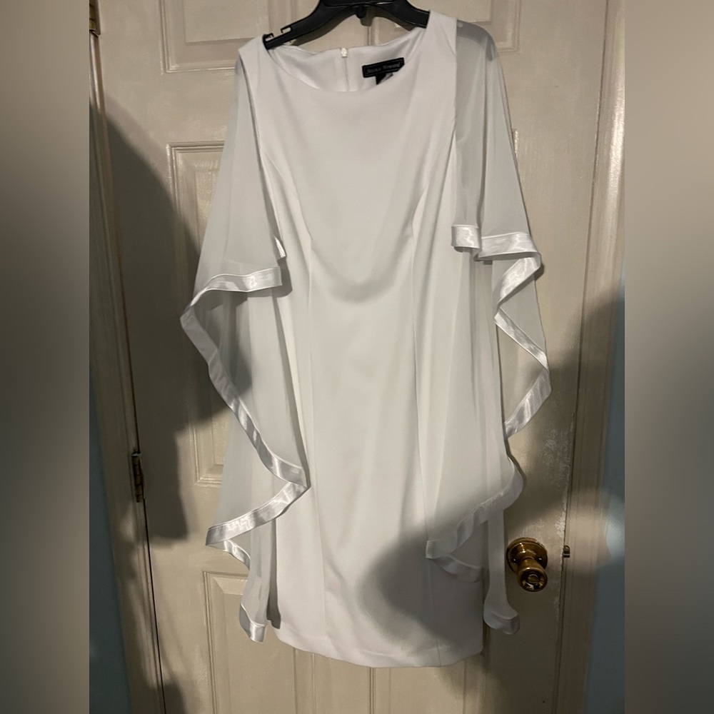 White cape dress